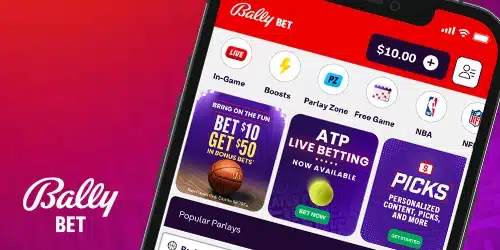 Tennesseebettinghub Bally Bet Sportsbook mobile banner displaying available sports betting options
