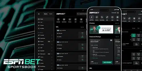 Tennesseebettinghub ESPN BET Sportsbook mobile banner showing a selection of sports betting games