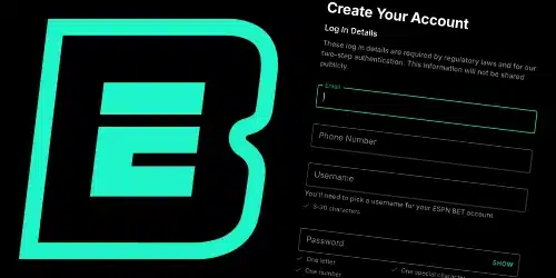 Tennesseebettinghub ESPN Bet Sportsbook registration mobile banner showing signup form and account creation options