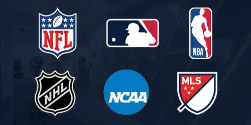 Fanatics sportsbook markets banner with logos of the NFL, MLB, NBA, NHL, NCAA, and MLS